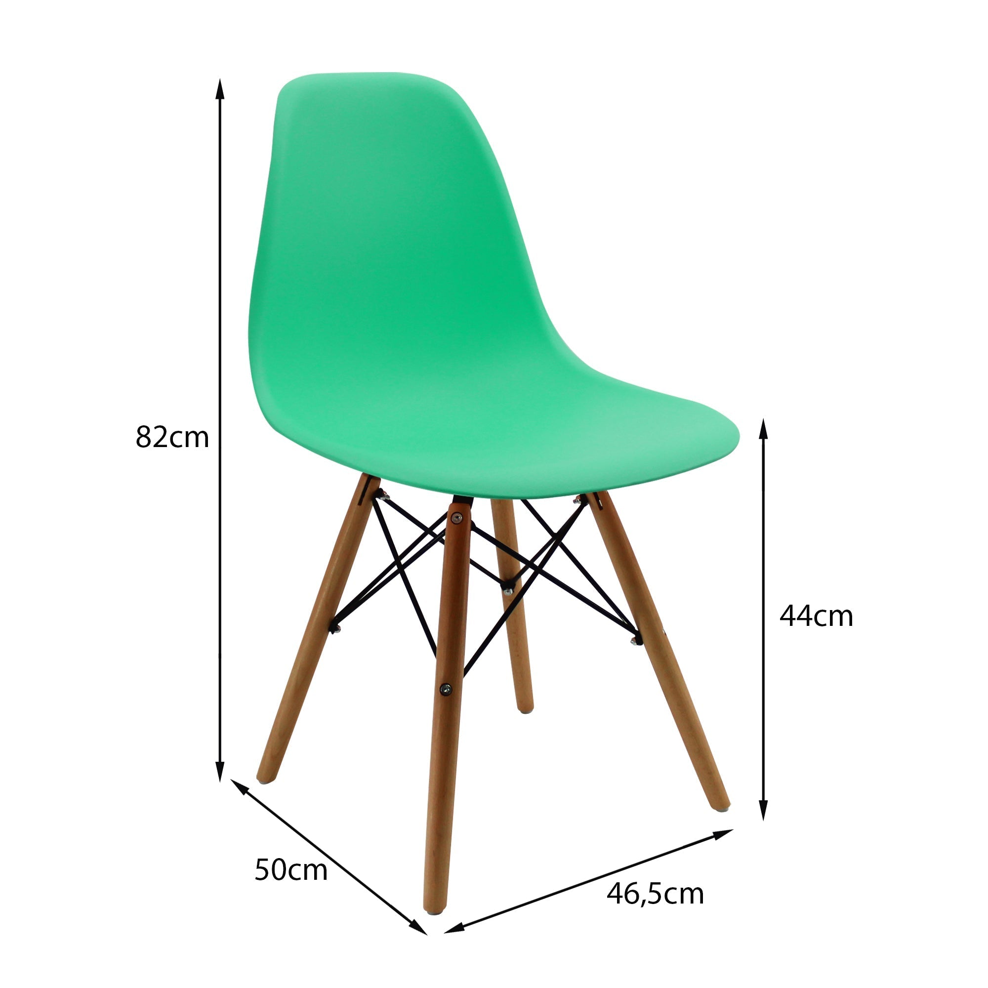 SET X 4 SILLAS DKR TIPO EAMES VERDE MENTA BOXBIT