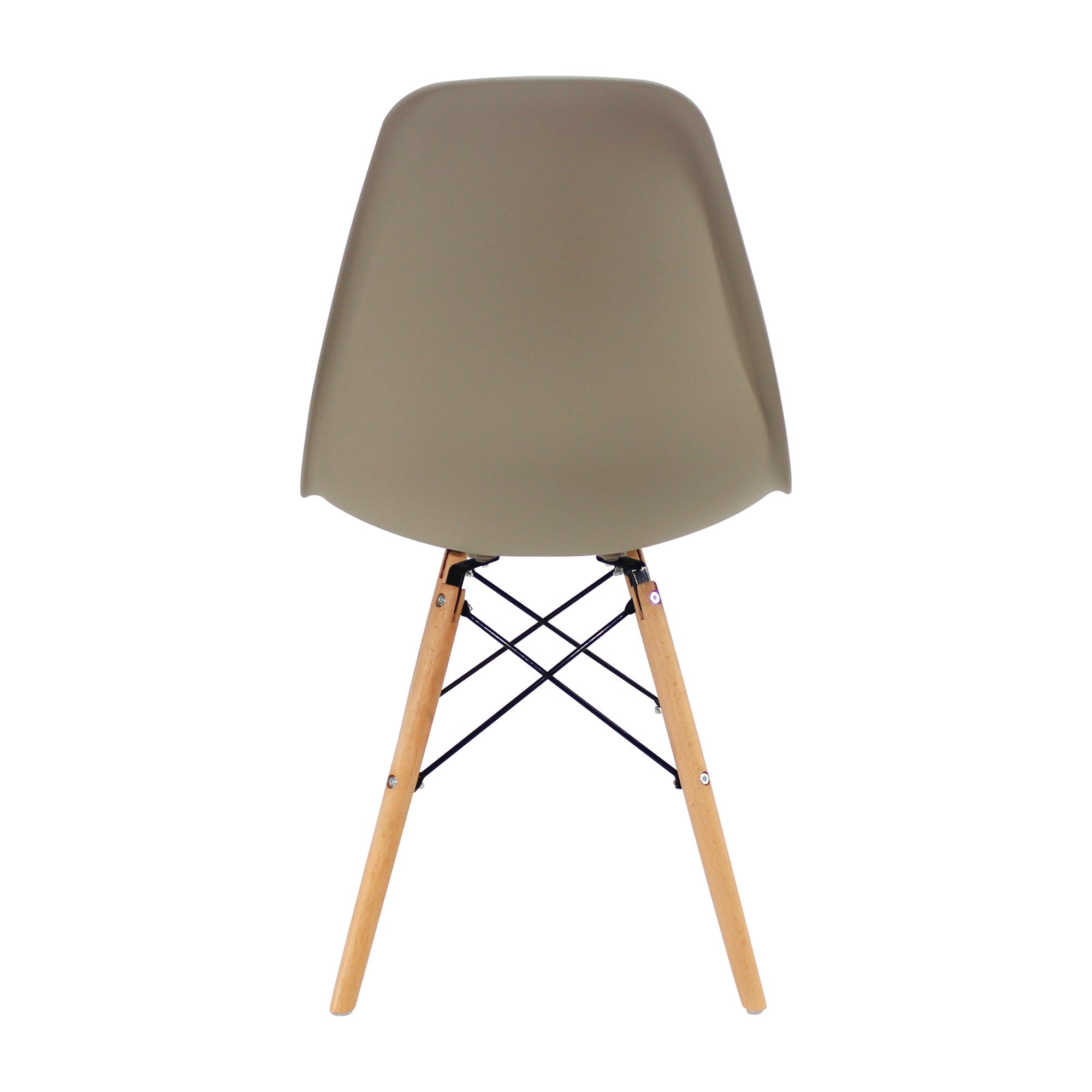 Silla DKR Tipo Eames Beige vista lateral — Boxbit