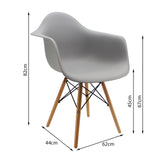 SILLA DKR CON BRAZOS  GRIS BOXBIT