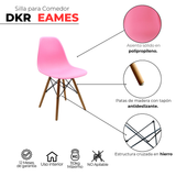 SET X 6 SILLAS DKR TIPO EAMES ROSADAS BOXBIT
