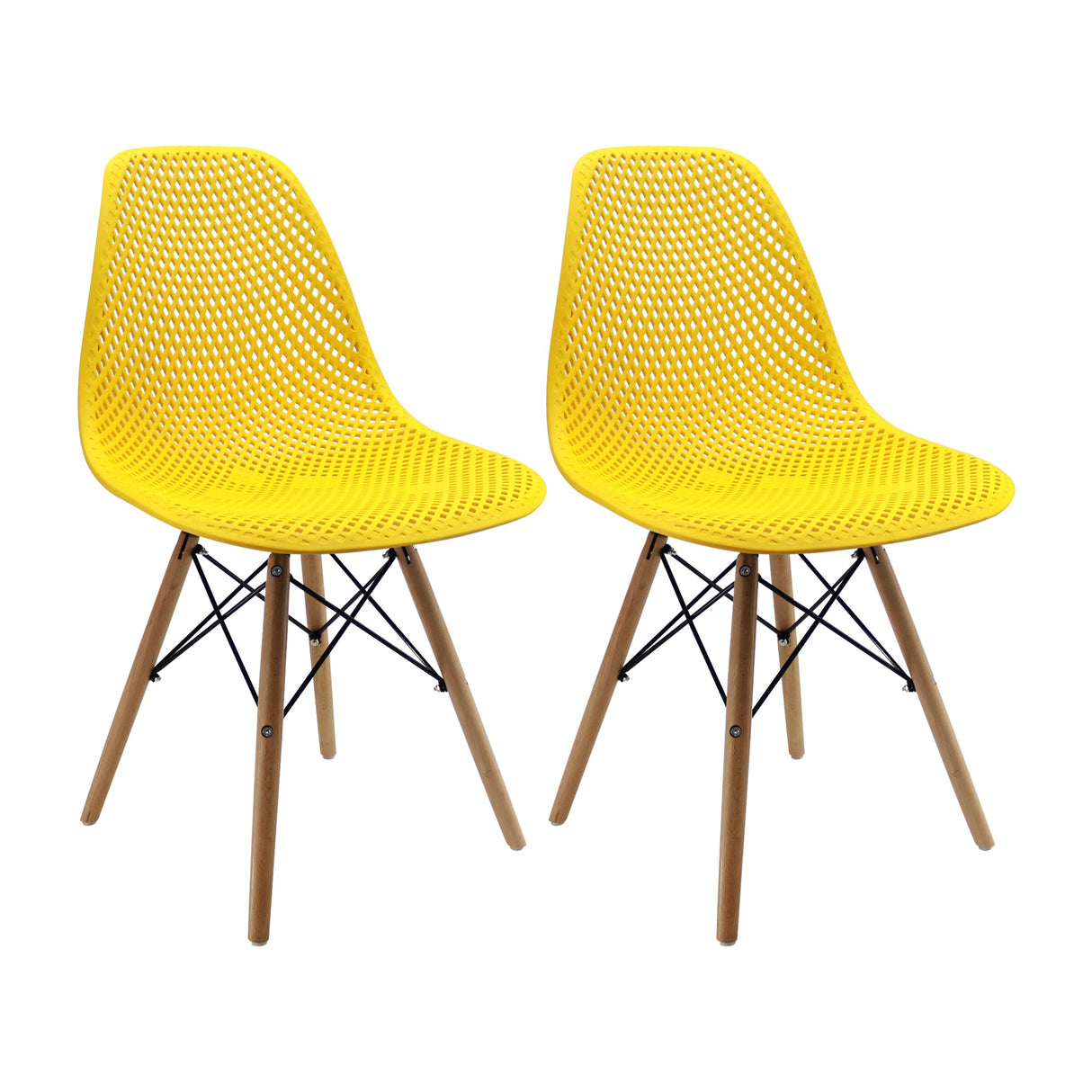 SET X 2 SILLAS COLMEIA AMARILLAS BOXBIT