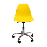 SILLA DKR CON RUEDAS TIPO EAMES AMARILLA BOXBIT