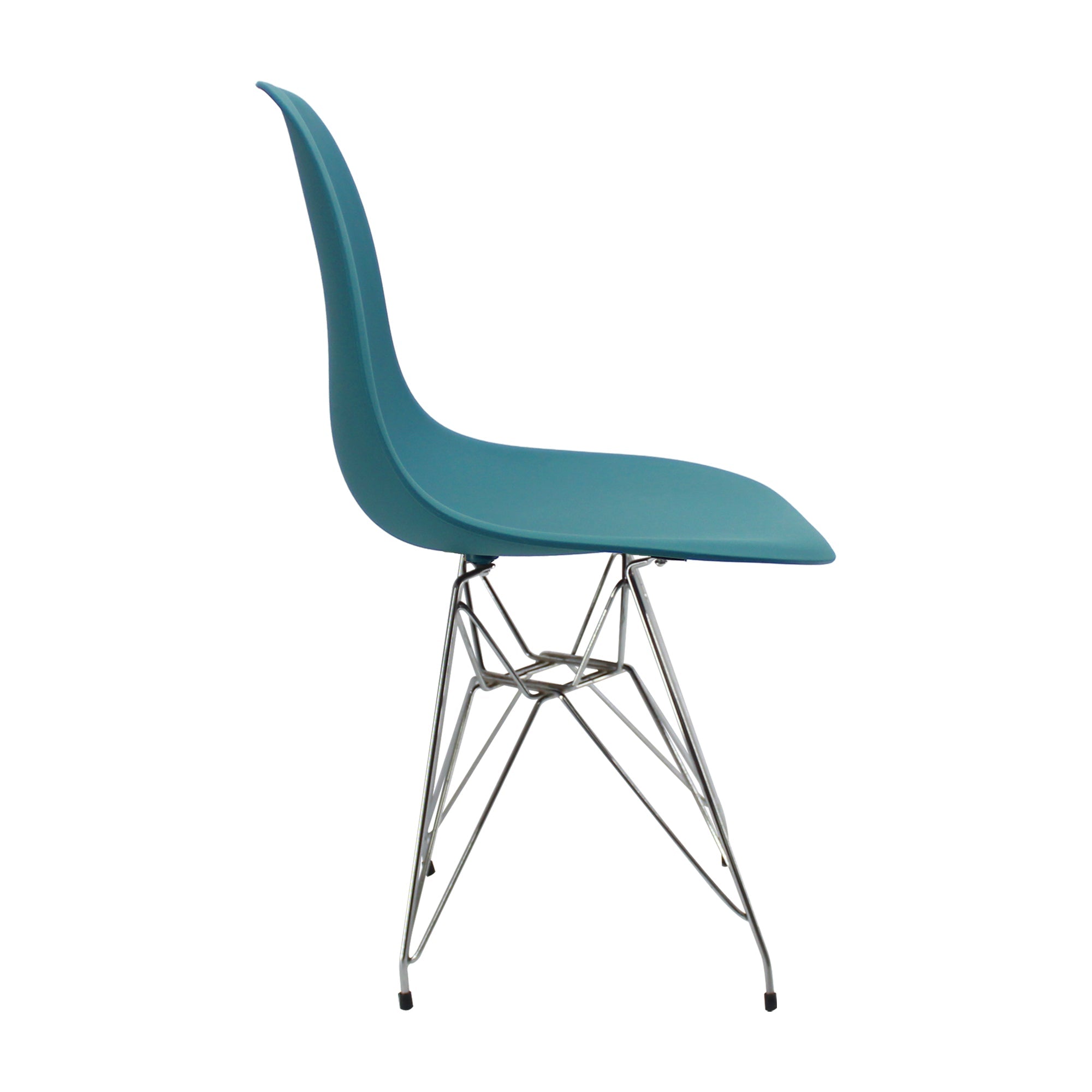 SILLA DKR METAL TIPO EAMES AZUL PETRÓLEO BOXBIT