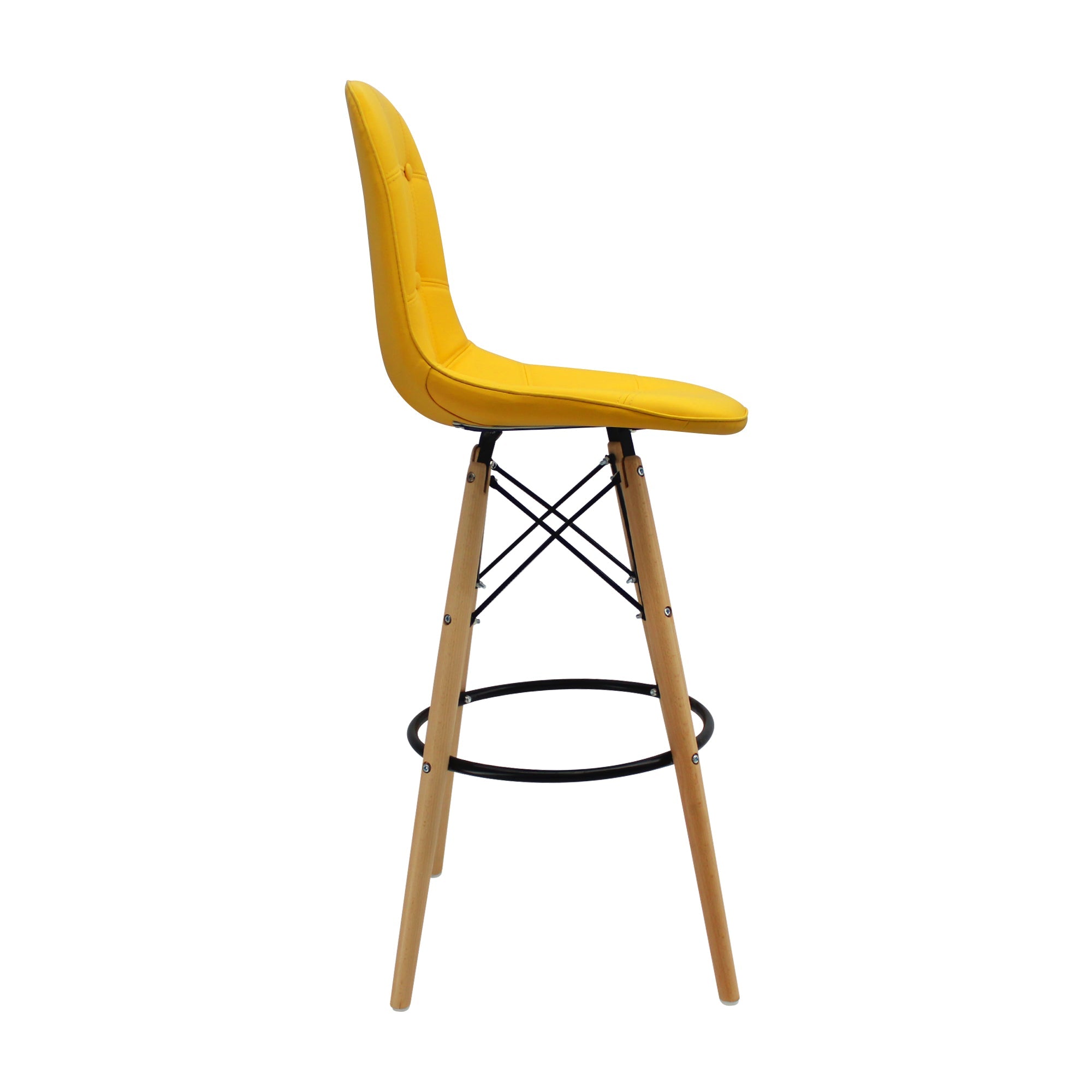 SILLA DKR BOTONES BAR TIPO EAMES AMARILLO BOXBIT