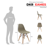 SET X 4 SILLAS DKR TIPO EAMES BEIGE BOXBIT