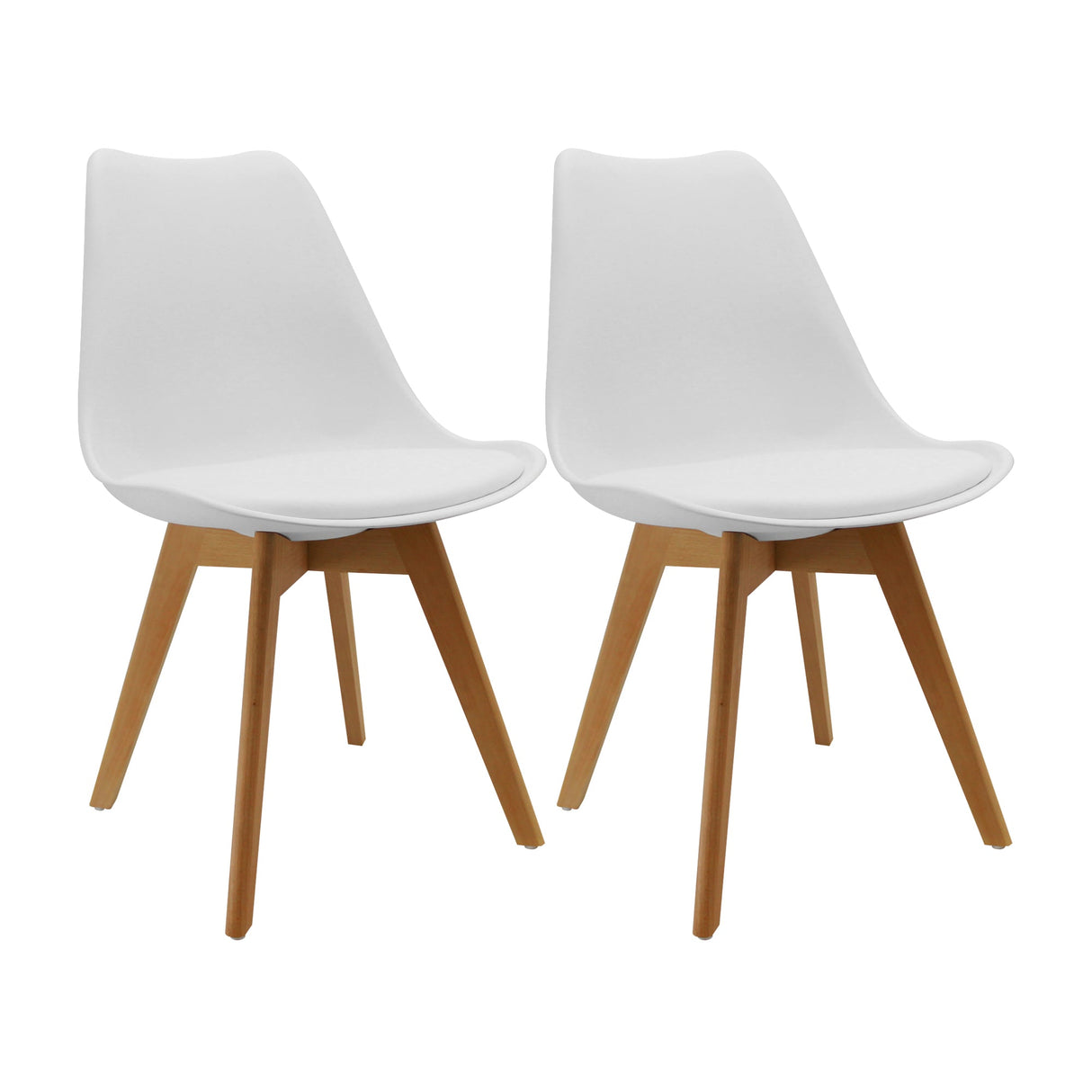 SET X 2 SILLAS JOLY BLANCAS BOXBIT