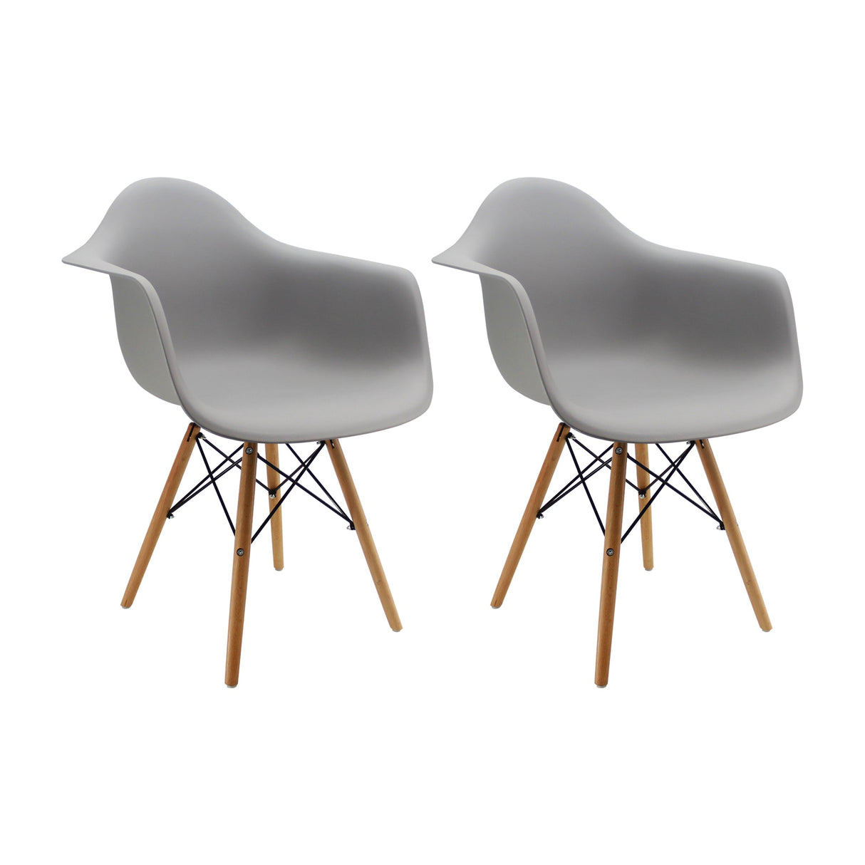 SET X 2 SILLAS DKR CON BRAZOS GRIS BOXBIT