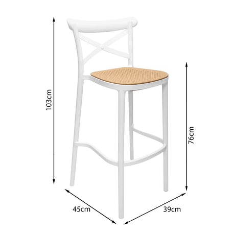 Silla Plats Barra Blanca vista lateral — Boxbit