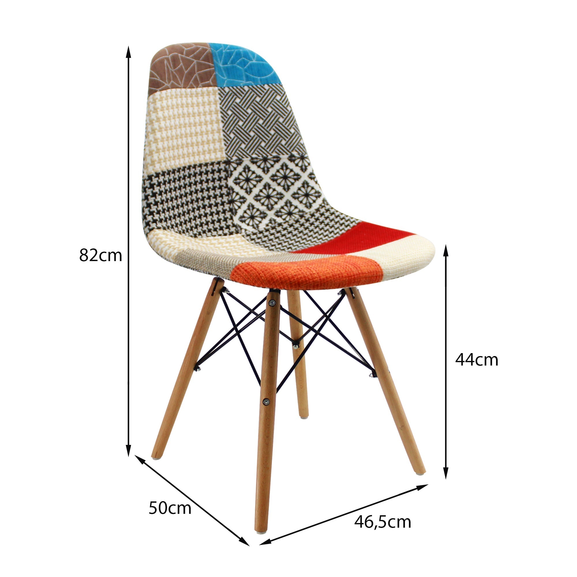 SILLA DKR TIPO EAMES PATCHWORK BOXBIT