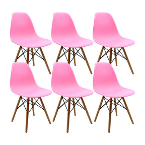 Set x6 Sillas DKR Tipo Eames Rosadas — Boxbit