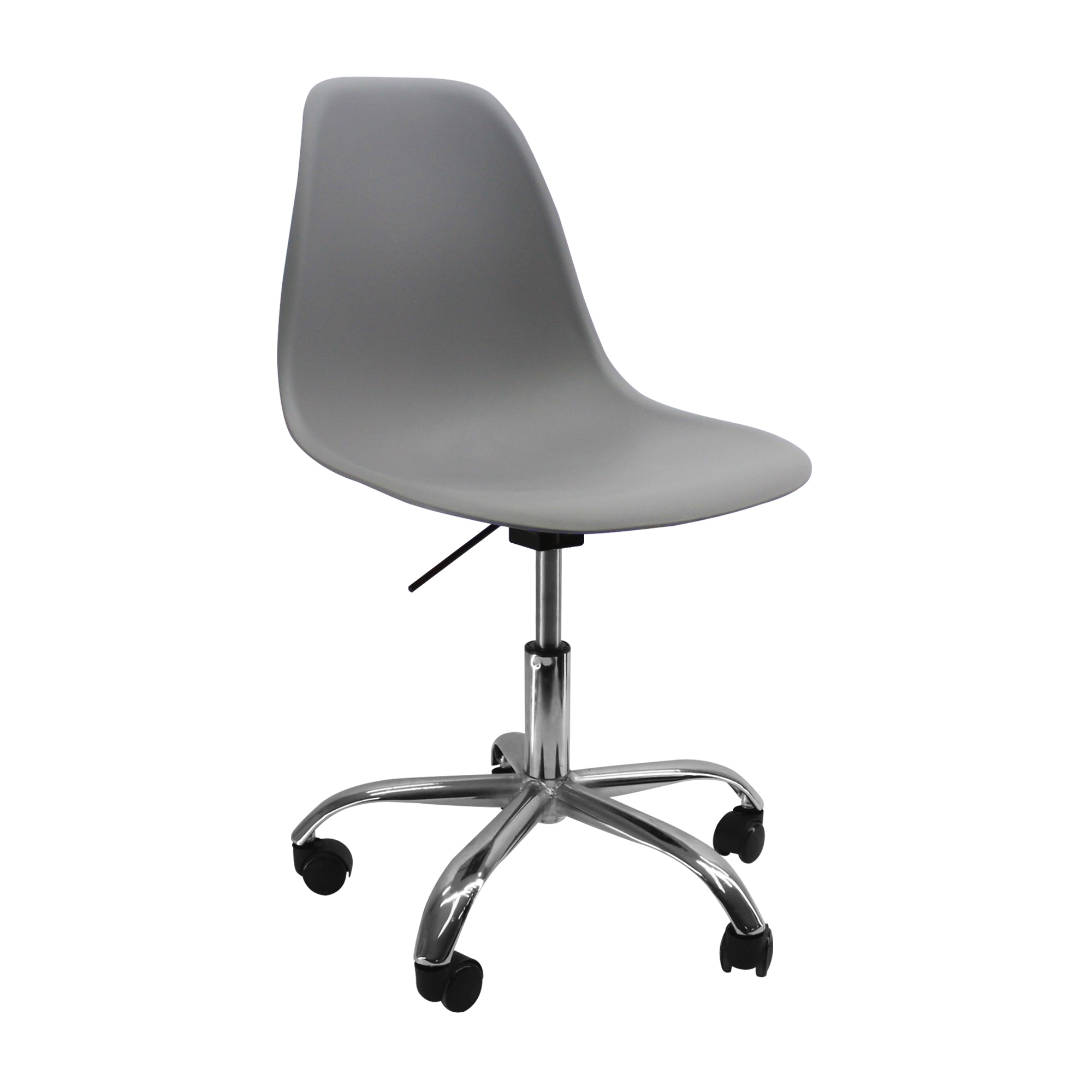 SILLA DKR CON RUEDAS TIPO EAMES GRIS BOXBIT