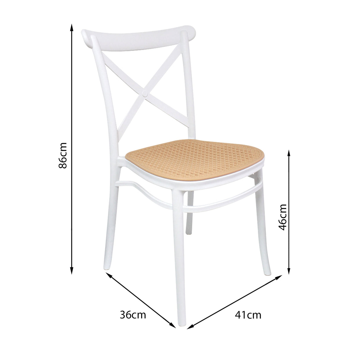 SET X 4 SILLAS PLATS BLANCA BOXBIT