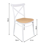 SET X 4 SILLAS PLATS BLANCA BOXBIT
