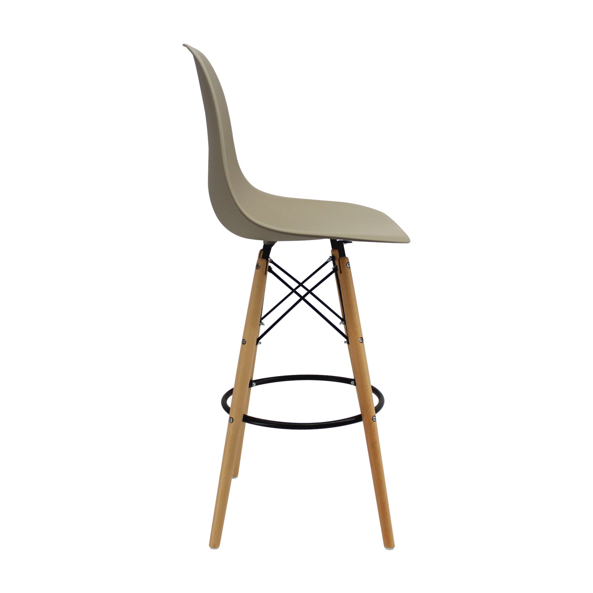 SET X 2 BUTACOS DKR BAR TIPO EAMES BEIGE BOXBIT