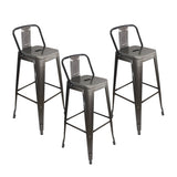 Set x 3 Butacos Bar Altos TITAN Tipo Tolix Metal Rustic BoxBit