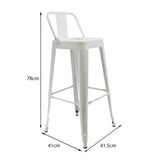 Butaco Alto TITAN Tipo Tolix Blanco BoxBit
