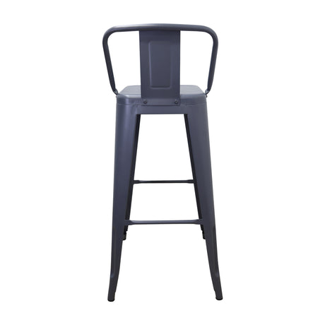 Butaco Alto Titan Tipo Tolix Gris vista lateral — Boxbit