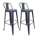 Set x 2 Butacos Bar Altos TITAN Tipo Tolix Gris BoxBit