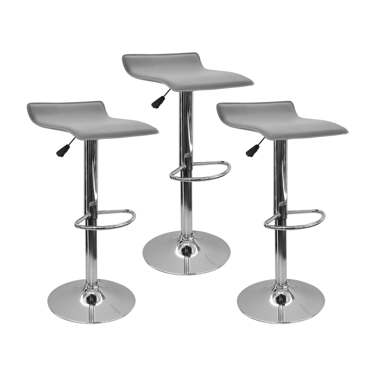 SET X 3 SILLAS WAVE BAR GRIS BOXBIT