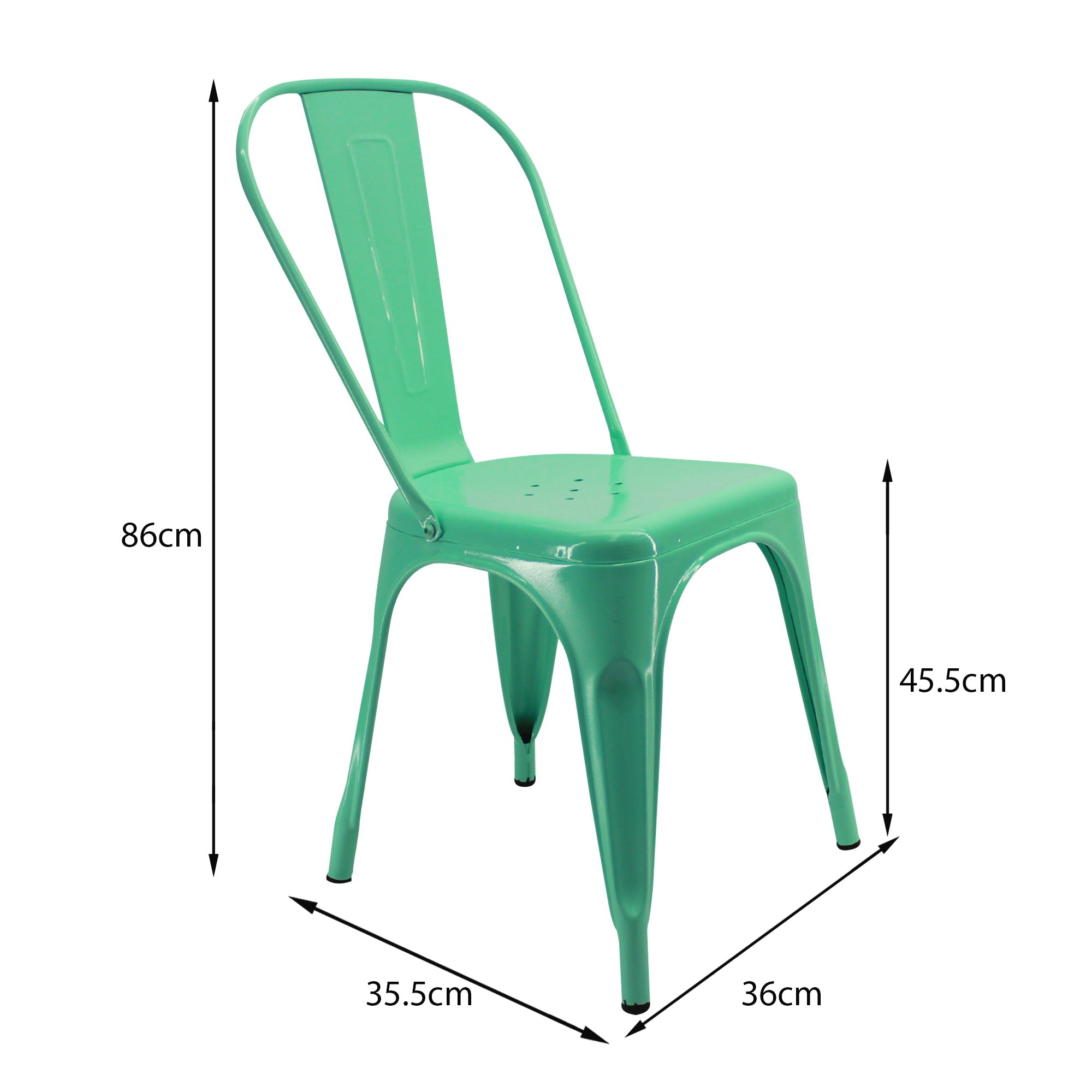 SET X 2 SILLAS TITAN TIPO TOLIX VERDE MENTA BOXBIT
