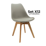 SET X 12 SILLAS JOLY GRISES BOXBIT