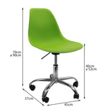 SILLA DKR CON RUEDAS TIPO EAMES VERDE BOXBIT