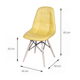 SILLA DKR BOTONES TIPO EAMES AMARILLA BOXBIT