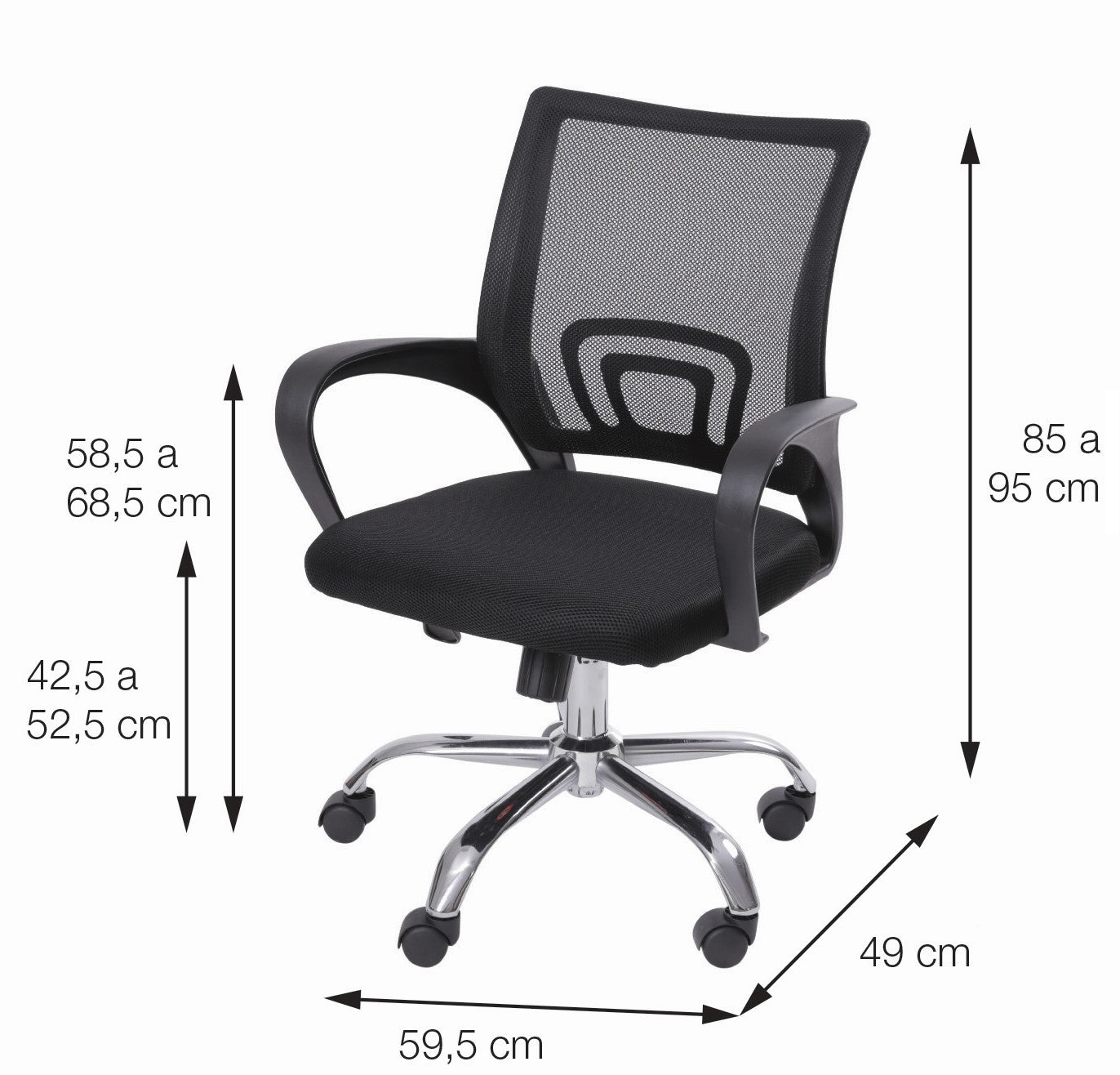 SILLA DE OFICINA TOK NEGRA BOXBIT