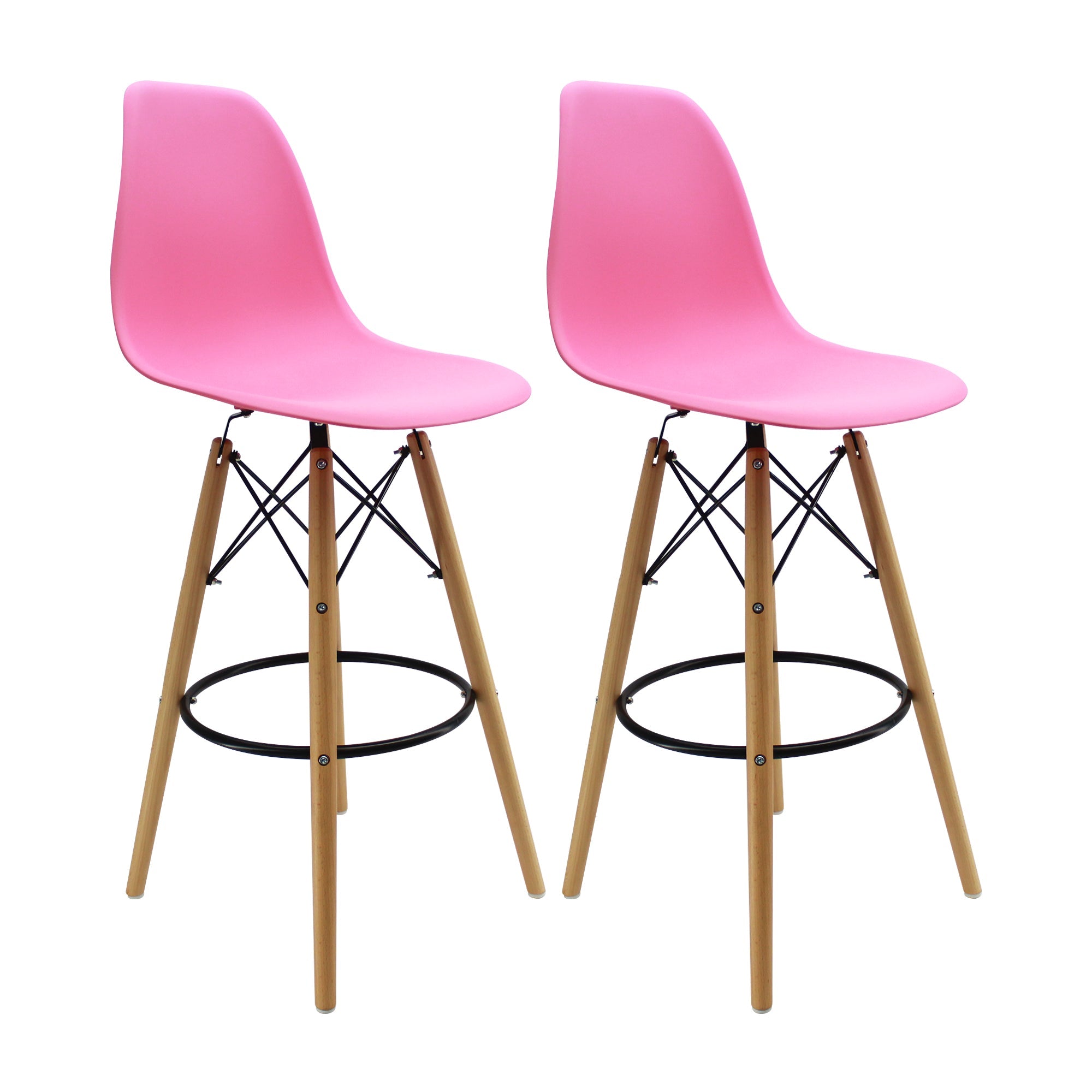SET X 2 BUTACOS DKR BAR TIPO EAMES ROSADOS BOXBIT