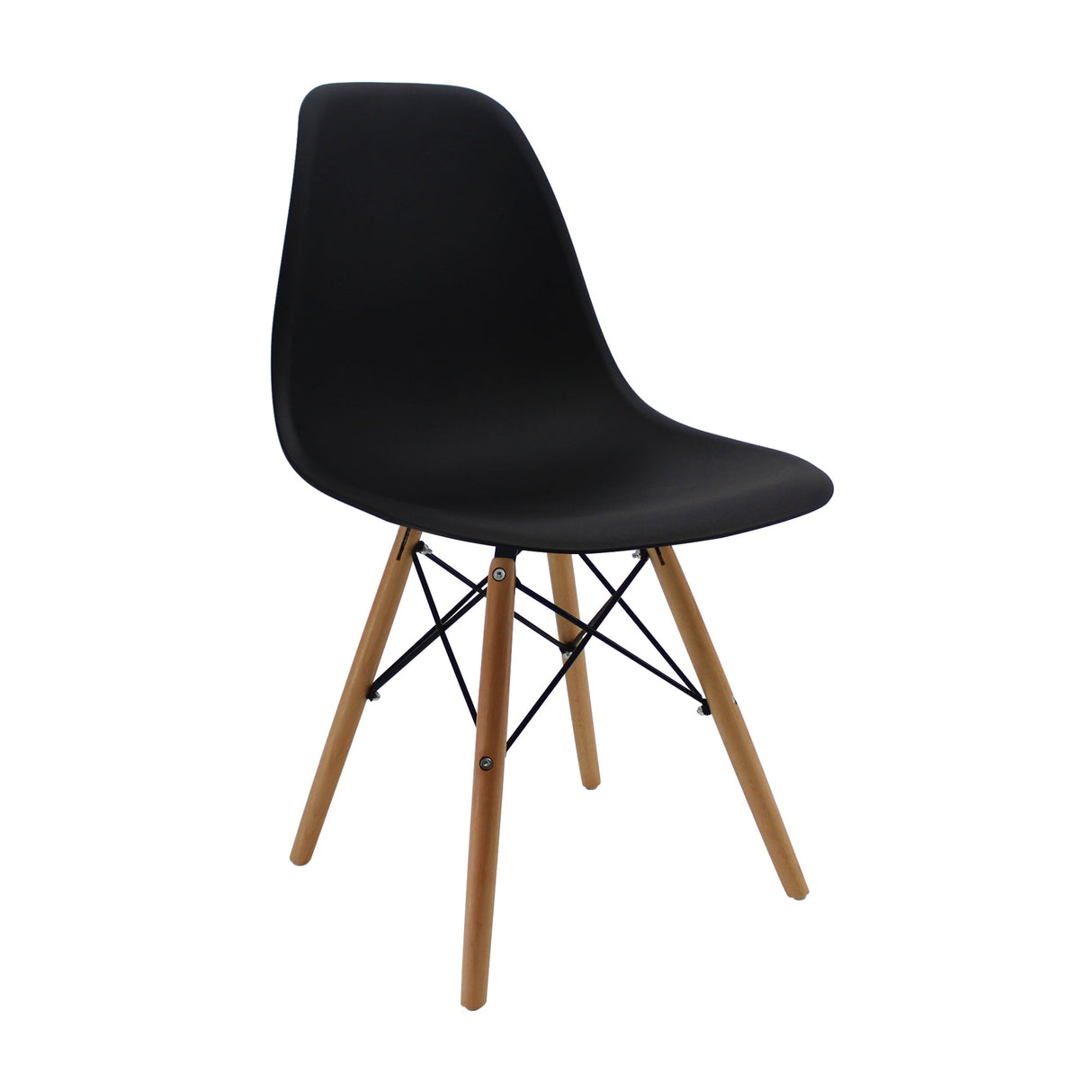 SET X 4 SILLAS DKR TIPO EAMES NEGRAS BOXBIT