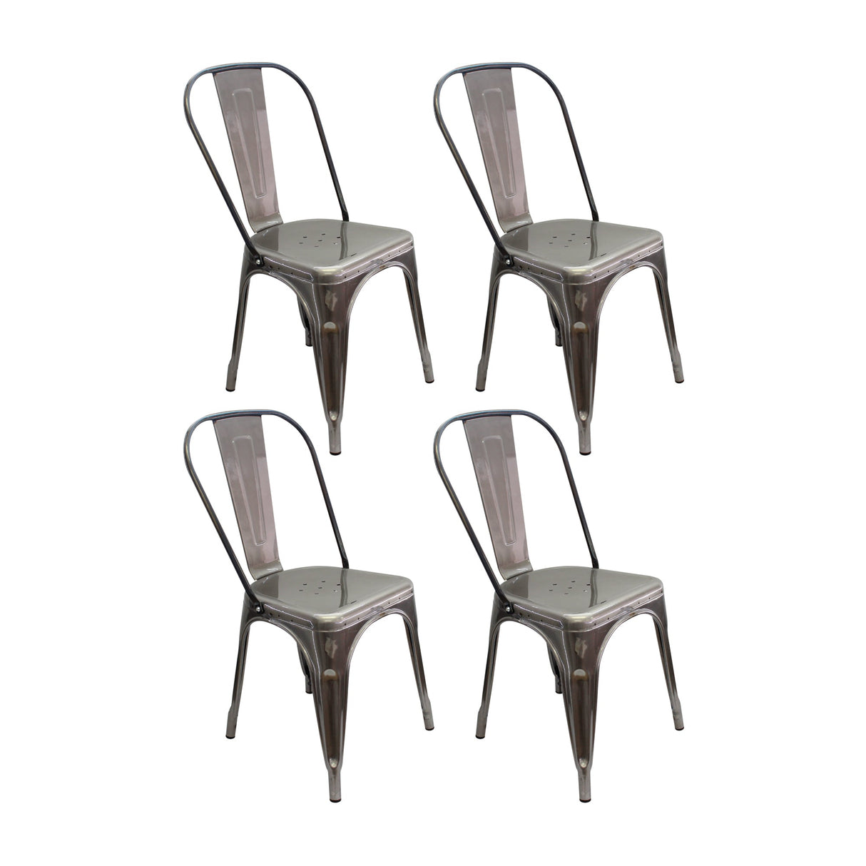 SET X 4 SILLAS TITAN TIPO TOLIX METAL RUSTIC BOXBIT
