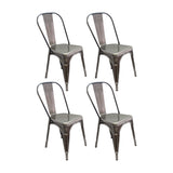 SET X 4 SILLAS TITAN TIPO TOLIX METAL RUSTIC BOXBIT