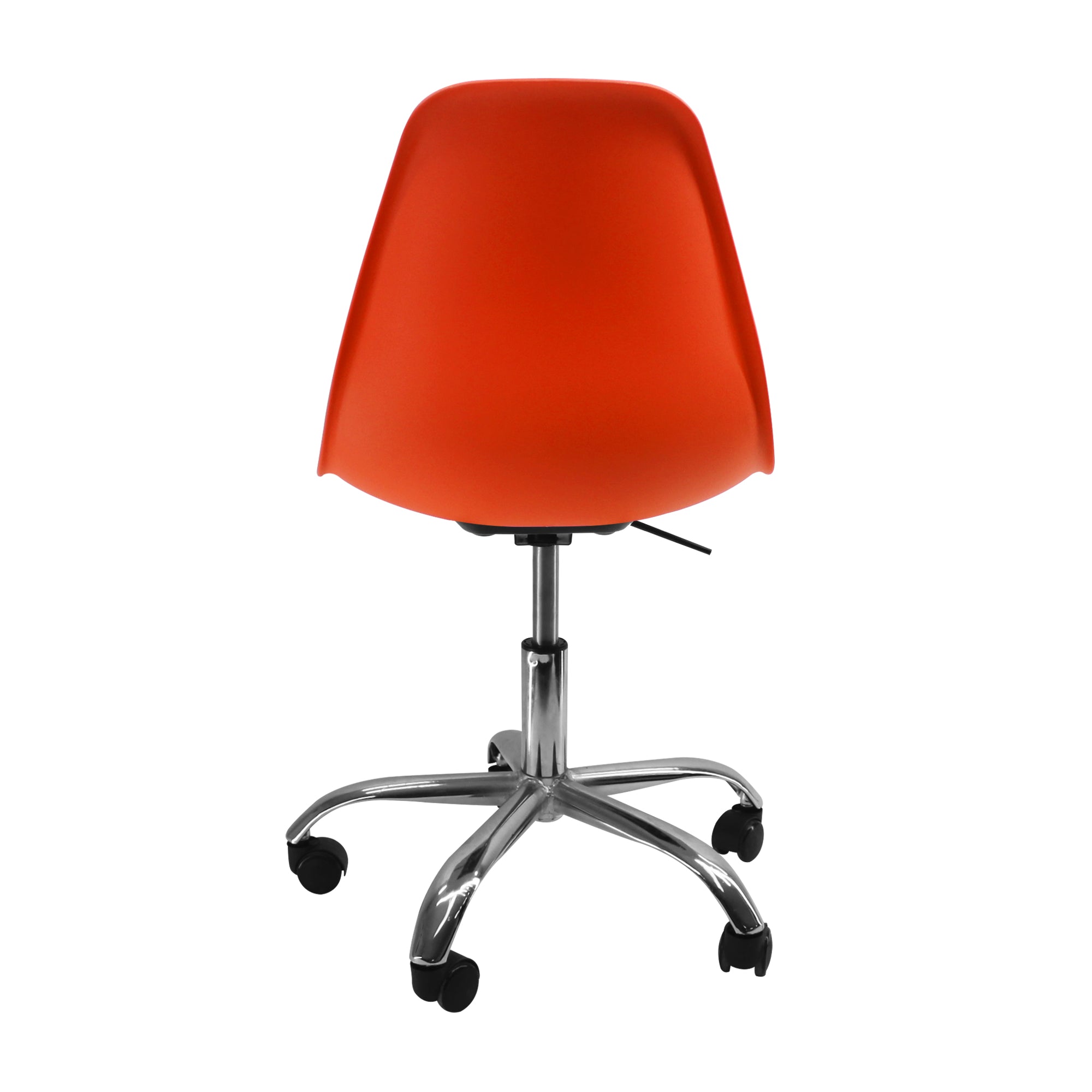 SILLA DKR CON RUEDAS TIPO EAMES NARANJA BOXBIT