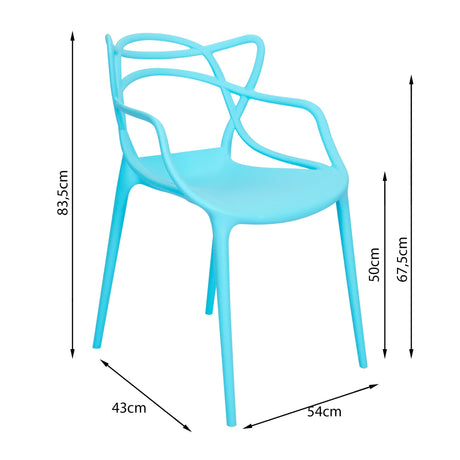 Set x4 Sillas Solna Azul