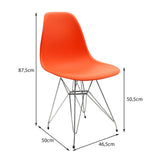 SILLA DKR METAL TIPO EAMES NARANJA BOXBIT