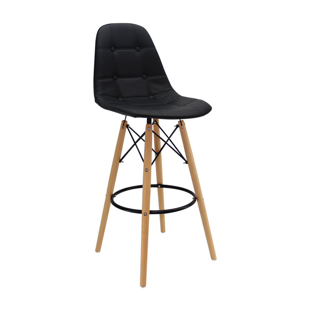SILLA DKR BOTONES BAR TIPO EAMES NEGRO BOXBIT