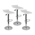 Set x3 Sillas Wave Bar Blancas — Boxbit