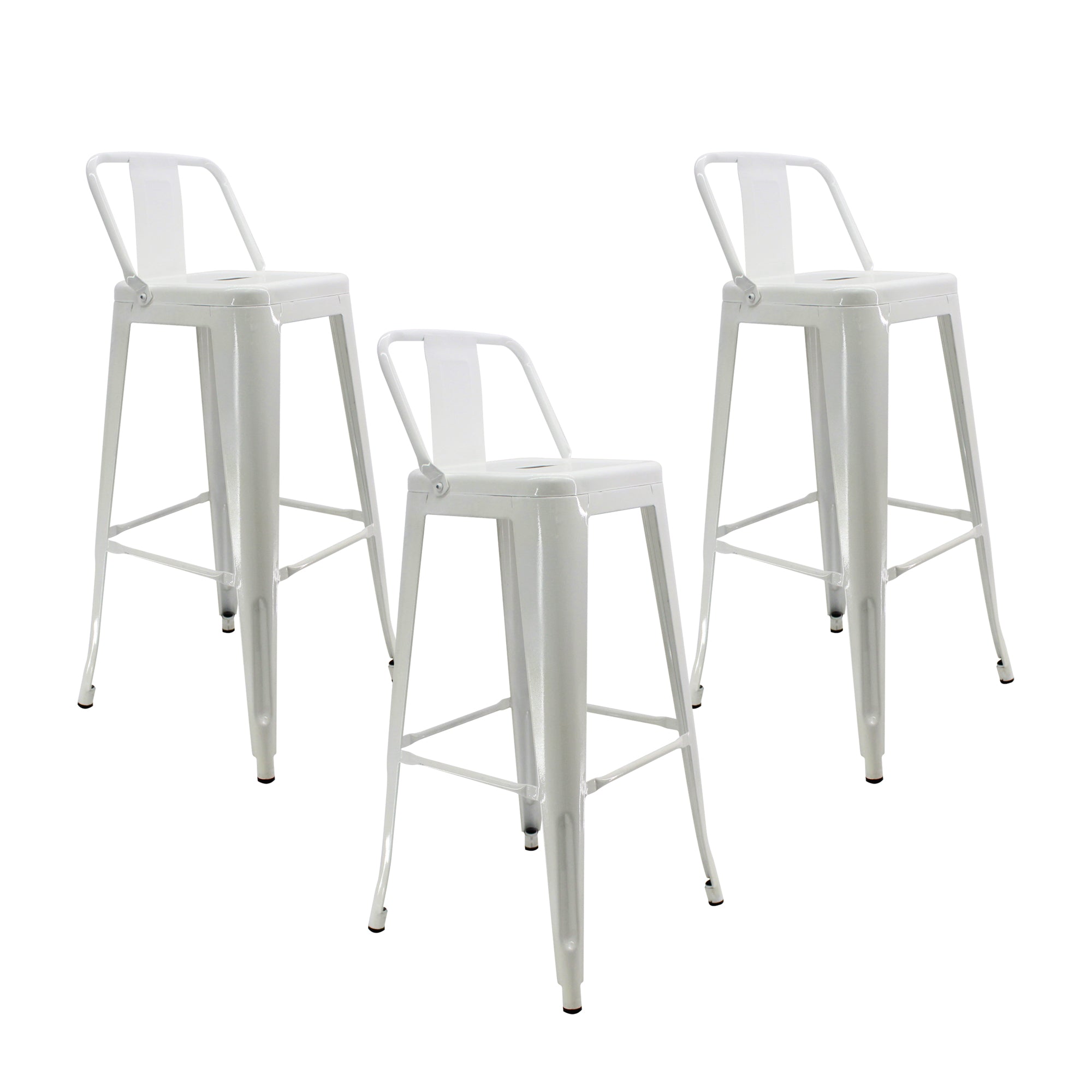 SET X 3 BUTACOS ALTOS TITAN TIPO TOLIX BLANCOS BOXBIT