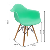 SET X 2 SILLAS DKR CON BRAZOS VERDE MENTA BOXBIT