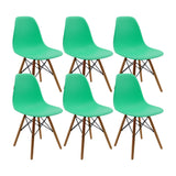 SET X 6 SILLAS DKR TIPO EAMES VERDE MENTA BOXBIT