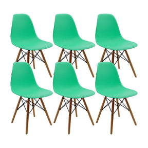 Set x6 Sillas DKR Tipo Eames Verde Menta — Boxbit