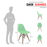 SET X 4 SILLAS DKR TIPO EAMES VERDE CLARO BOXBIT