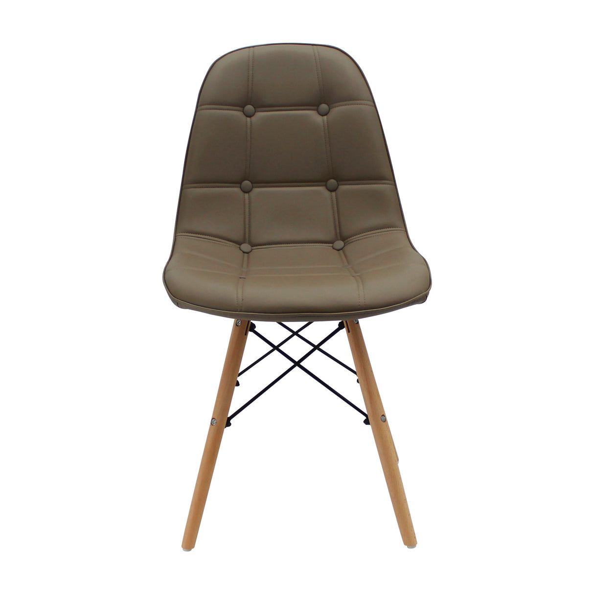 SILLA DKR BOTONES TIPO EAMES BEIGE BOXBIT