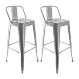 Set x 2 Butacos Bar Altos TITAN Tipo Tolix Gris BoxBit