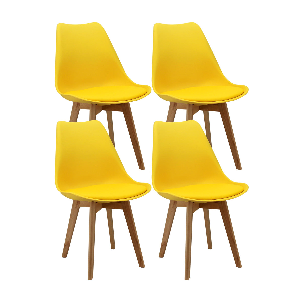 SET X 4 SILLAS JOLY AMARILLAS BOXBIT