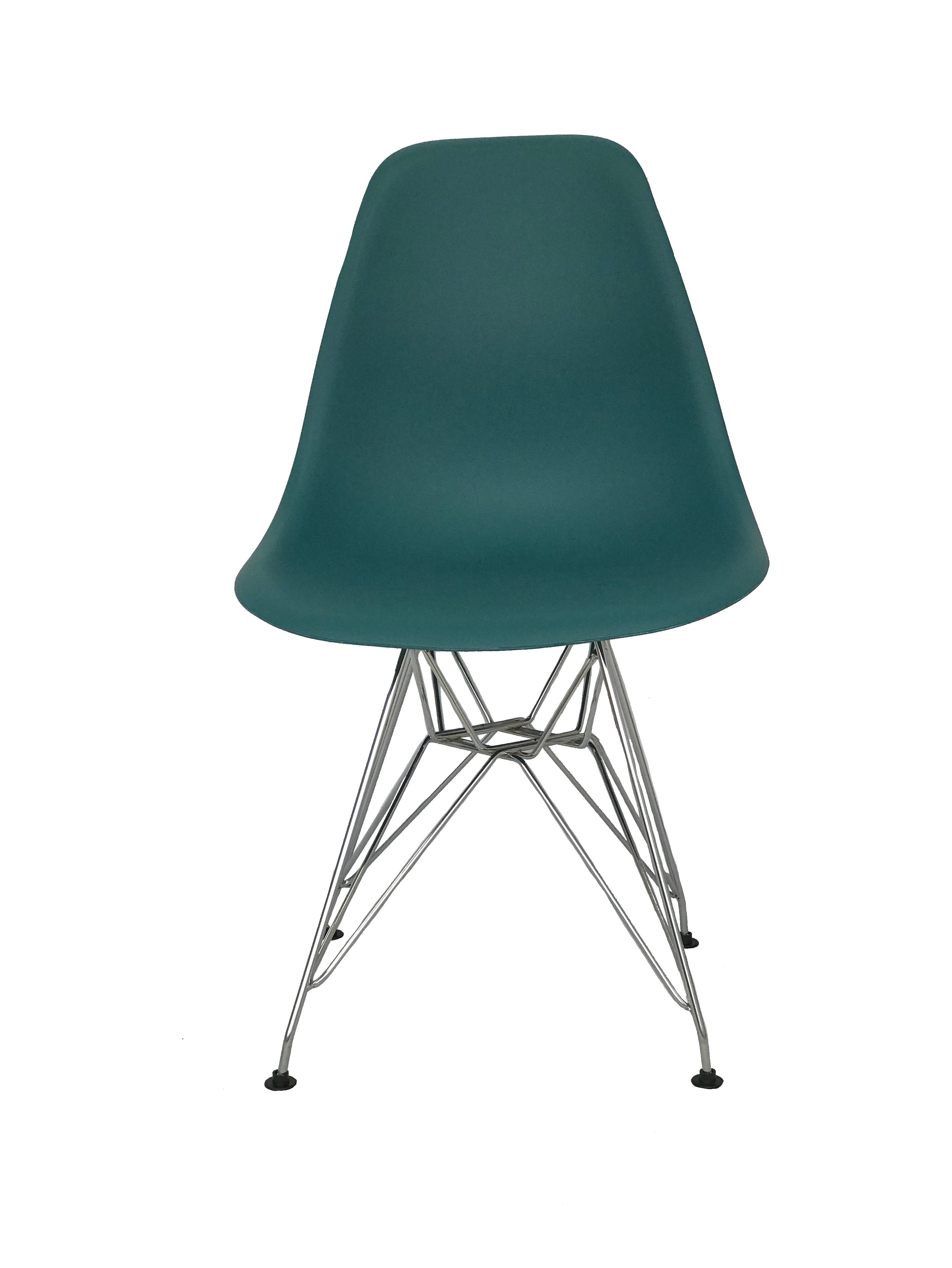 SILLA DKR METAL TIPO EAMES AZUL PETRÓLEO BOXBIT