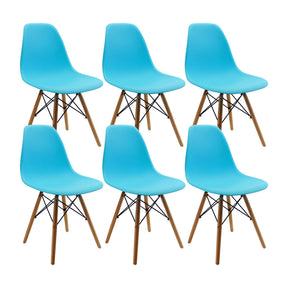 Set x6 Sillas DKR Tipo Eames Azul — Boxbit