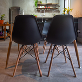 SET X 2 SILLAS DKR TIPO EAMES NEGRAS BOXBIT