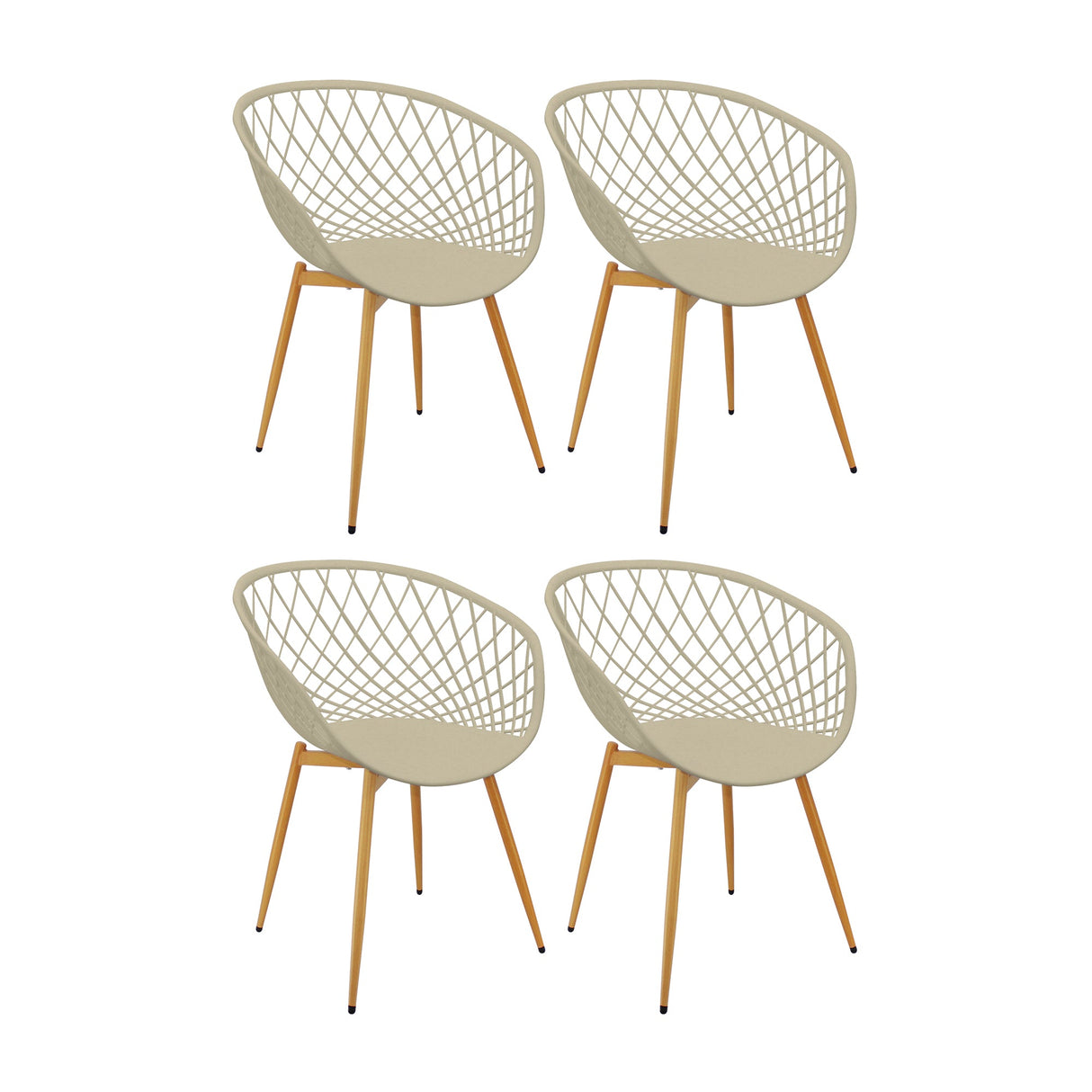 SET X 4 SILLAS LOA BEIGE BOXBIT
