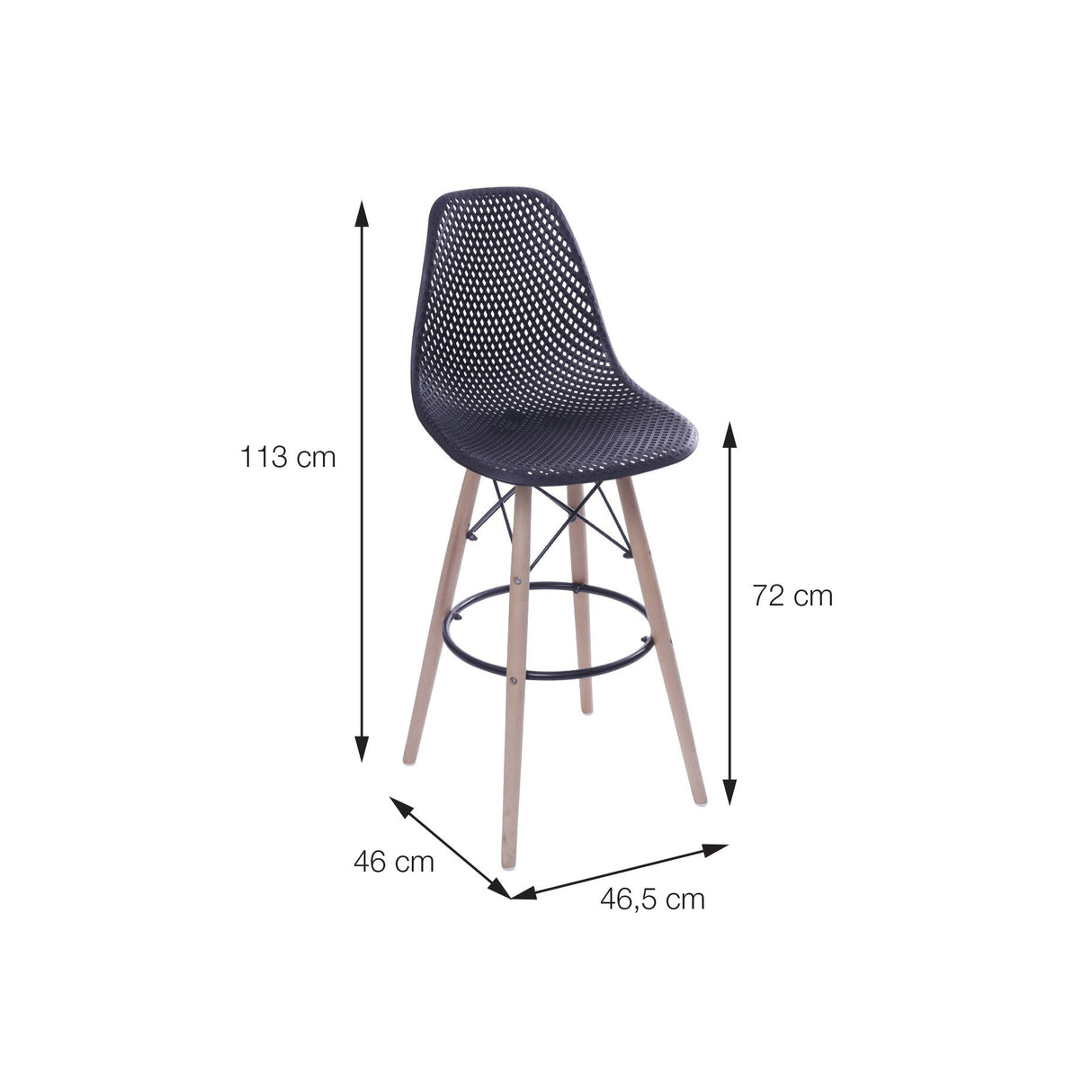 SILLA COLMEIA BAR NEGRA BOXBIT